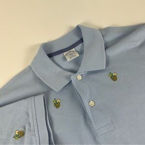 Brooks Brother Men’s SZ L Performance Polo Pineapple Colada AOP Short Sleeve